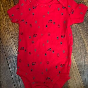 Carter's Red Bodysuit with Playful Print